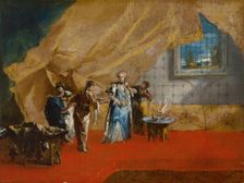 Interior: A Sultana taking Coffee in the Harem, 1742/43. Creator: Antonio Guardi