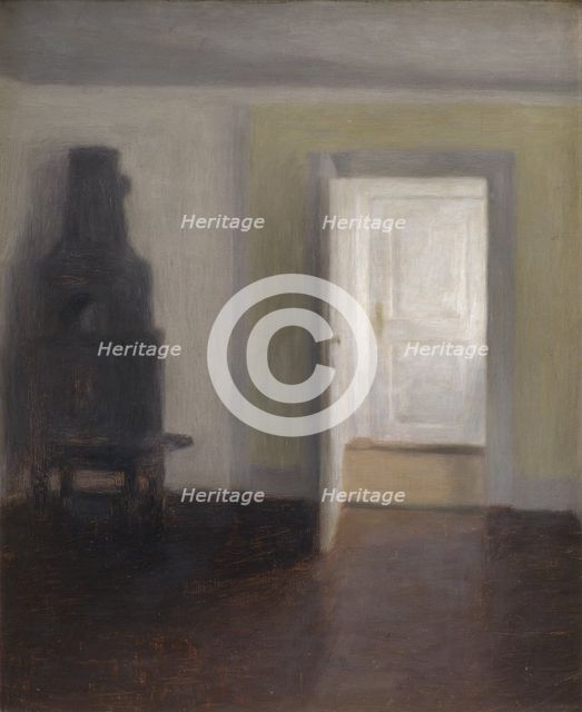 Interior. An Old Stove, 1888. Creator: Hammershøi, Vilhelm (1864-1916).