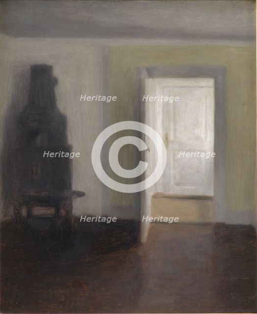 Interior - An Old Stove;The Old Jamb Stove, 1888. Creator: Vilhelm Hammershøi.