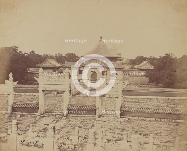 Interior and Arches of the Temple of Heaven Where the Emperor Sacrifices Once a Year..., Oct 1860. Creator: Felice Beato.