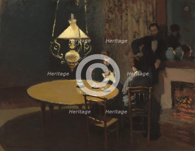 Interior, after Dinner, 1868/1869. Creator: Claude Monet.