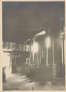 Interior, All Saints Church, Iwonicz, between 1930-1935. Creator: Unknown