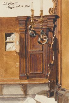 Interior at Reggio, Italy, October 13, 1841. Creator: Solomon Alexander Hart