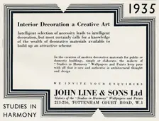 Interior Decoration a Creative Art - John Line & Sons Ltd 1935