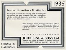 Interior Decoration a Creative Art - John Line & Sons Ltd 1935