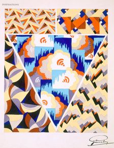 Interior design pattern, c1930s. Creator: French School (20th Century)