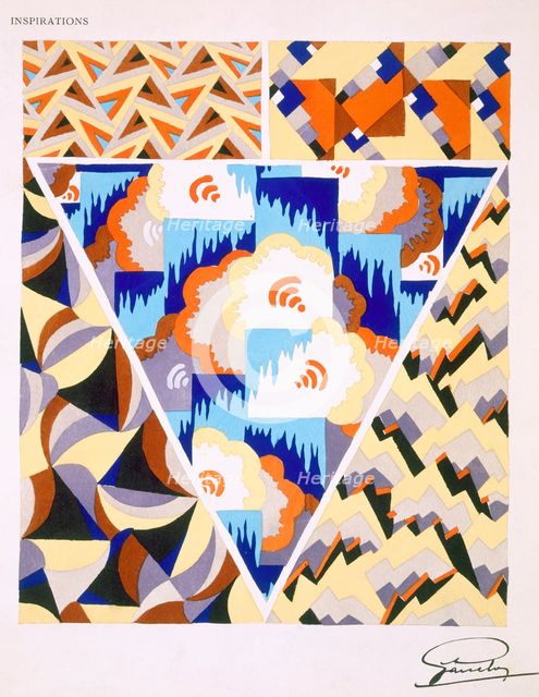 Interior design pattern, c1930s. Creator: French School (20th Century).