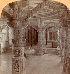Interior, Dilwara Temple, Mount Abu, India 1901. Creator: Keystone View Company