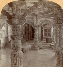 Interior, Dilwara Temple, Mount Abu, India 1901. Creator: Keystone View Company