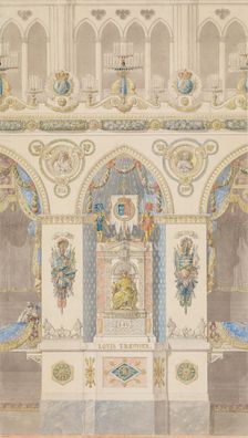 Interior Elevation, Reims Cathedral, n.d.. Creators: Charles Percier, Pierre Francois Leonard Fontaine
