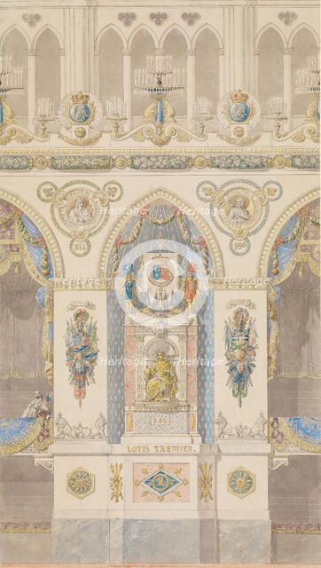 Interior Elevation, Reims Cathedral, n.d.. Creators: Charles Percier, Pierre Francois Leonard Fontaine.