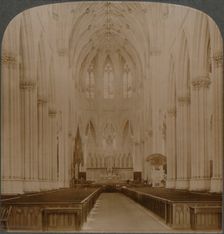 Interior finest Gothic structure in U.S. - St. Patrick's Cathedral, New York c1900