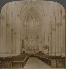 Interior finest Gothic structure in U.S. - St. Patrick's Cathedral, New York c1900