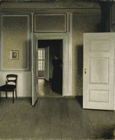 Interior from the Home of the Artist, 1900. Creator: Vilhelm Hammershoi