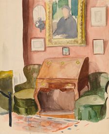 Interior from Annie and Berta Edelfelt's Home in Helsinki, 1900-1905. Creator: Albert Edelfelt