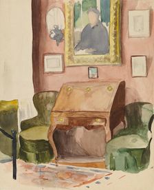 Interior from Annie and Berta Edelfelt's Home in Helsinki, 1900-1905. Creator: Albert Edelfelt