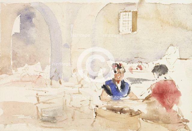 Interior from Spain (Tobacco Factory in Seville), 1881. Creator: Albert Edelfelt.