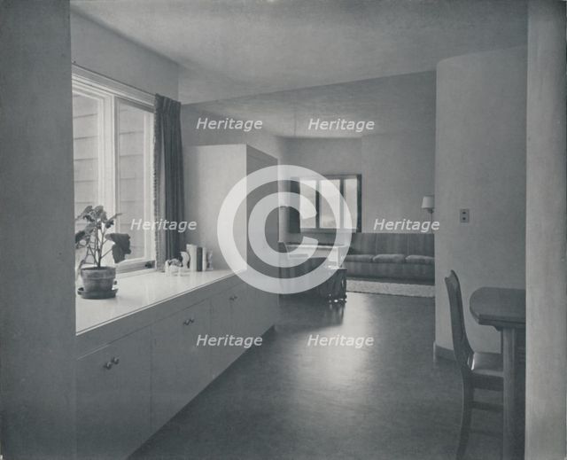 'Interior - House at Fairfax, California by Francis Ellsworth Lloyd', 1942. Artist: Unknown.