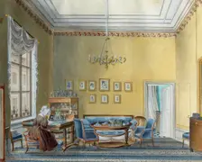 Interior in E Boratynsky's House, Moscow, Russia, 1830s. Artist: Russian Master