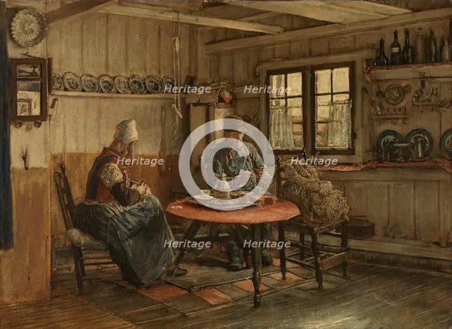 Interior in Marken, 1878. Creator: Xavier Mellery.