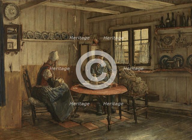 Interior in Marken, 1878. Creator: Xavier Mellery.