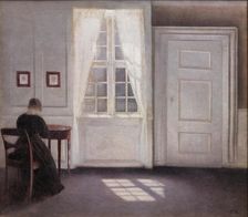 Interior in Strandgade, Sunlight on the Floor, 1901. Creator: Hammershøi, Vilhelm (1864-1916)
