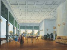 Interior in the Naryshkin Palace of Miskhor, 1841-1842. Creator: Bossoli, Carlo (1815-1884)