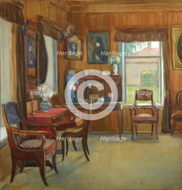 Interior in the House in Chegodayevo Village, 1900s. Artist: Korovina, Olga Nikolayevna (active 1900s)