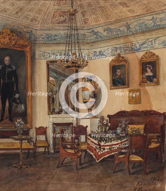 Interior in the Kamenka Estate of the Podolia Governorate, 1913.