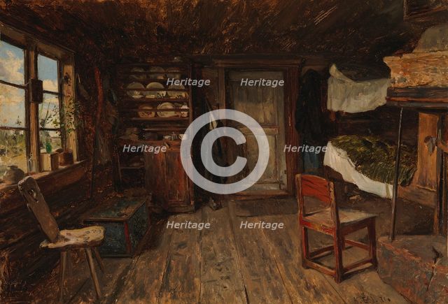 Interior on aland, 1871. Creator: Karl Emanuel Jansson.
