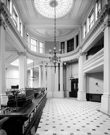 Interior of Coutts & Co bank, 440 The Strand, Westminster, London. Artist: Bedford Lemere and Company