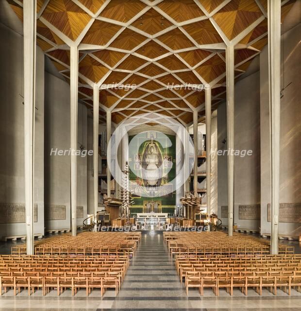 Interior of Coventry Cathedral, West Midlands, 2008. Artist: James O Davies.