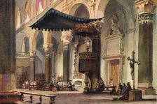 Interior of Cathedral, San Remo c1870. Artist: Alfred Waterhouse
