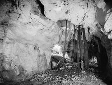 Interior of cave, El Abra, Mexico, between 1880 and 1897. Creator: William H. Jackson