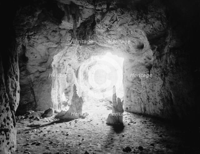 Interior of cave, El Abra, Mexico, between 1880 and 1897. Creator: William H. Jackson.