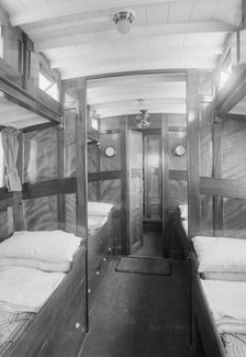 Interior of cabin on cabin cruiser D.G.S.P., 1913. Creator: Kirk & Sons of Cowes