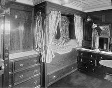 Interior of cabin on steam yacht Venetia 1920. Creator: Kirk & Sons of Cowes