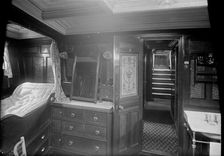 Interior of cabin on steam yacht Venetia 1920. Creator: Kirk & Sons of Cowes