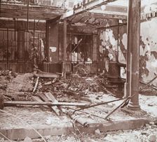 Interior of café, Albert, northern France, c1914-c1918