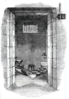 Interior of cell, 1842. Creator: Unknown