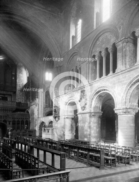Interior of Church of St Bartholomew the Great, West Smithfield, City of London, 1915. Artist: Unknown