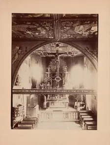 Interior of Church of the Nativity of the Blessed Virgin Mary, Kruzlowa Wyzna, 1895-1905. Creator: Stanislaw Tomkowicz