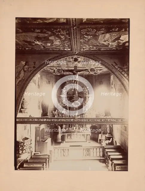 Interior of Church of the Nativity of the Blessed Virgin Mary, Kruzlowa Wyzna, 1895-1905. Creator: Stanislaw Tomkowicz.