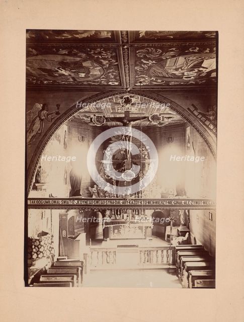 Interior of Church of the Nativity of the Blessed Virgin Mary, Kruzlowa Wyzna, 1895-1905. Creator: Stanislaw Tomkowicz.