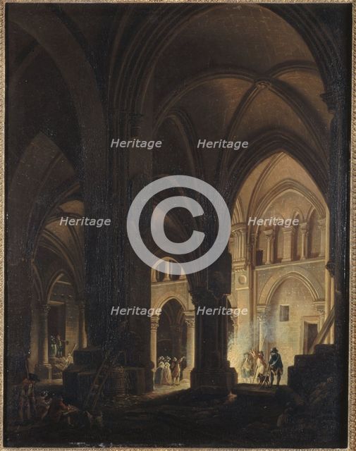 Interior of church of the Saints-Innocents , 1787. Creator: Pierre-Antoine Demachy.