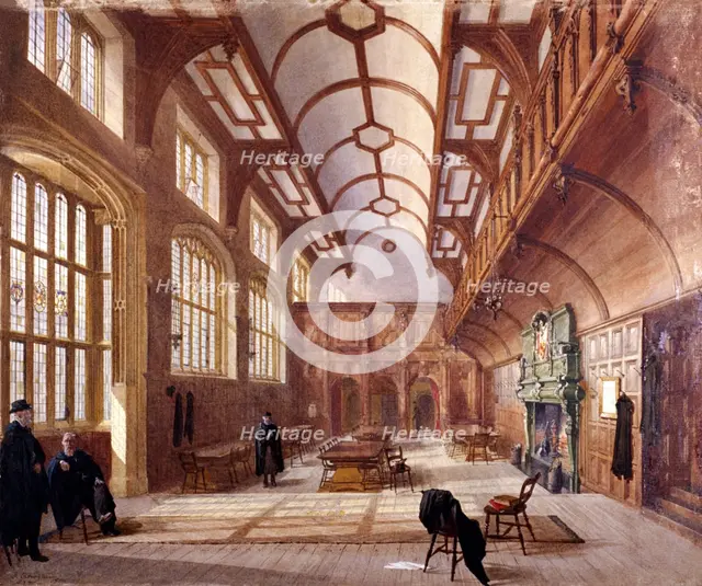Interior of Charterhouse, London, 1885. Artist: John Crowther