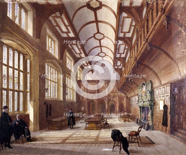 Interior of Charterhouse, London, 1885. Artist: John Crowther