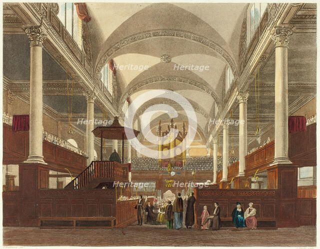Interior of Christ Church, 1816. Creator: Daniel Havell.