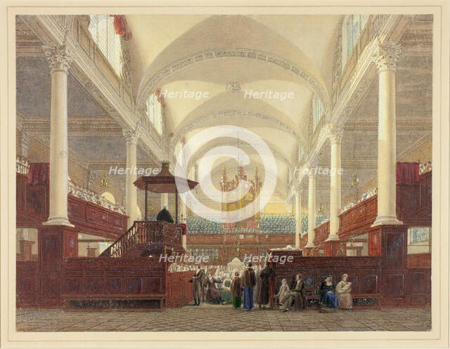 Interior of Christ Church, c. 1816. Creator: Frederick Mackenzie.