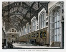Interior of Christ Church Hall, Oxford University, c1830s. Artist: JH Le Keux